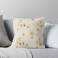 Decorative pillow with winnie the pooh pattern on a gray sofa