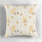Decorative pillow with winnie the pooh bear pattern on a light gray background